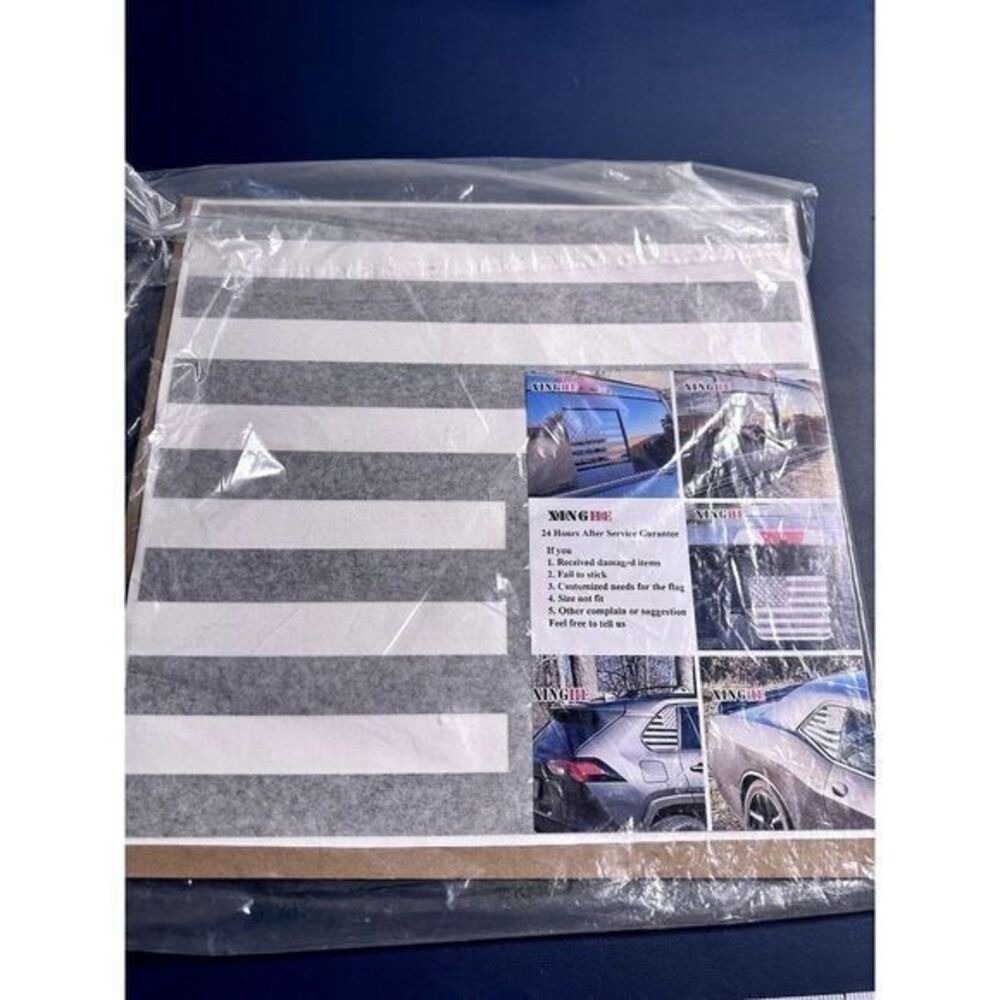 XINGHE American Flag Rear Middle Window Decal Truck SUV Vinyl Sticker White